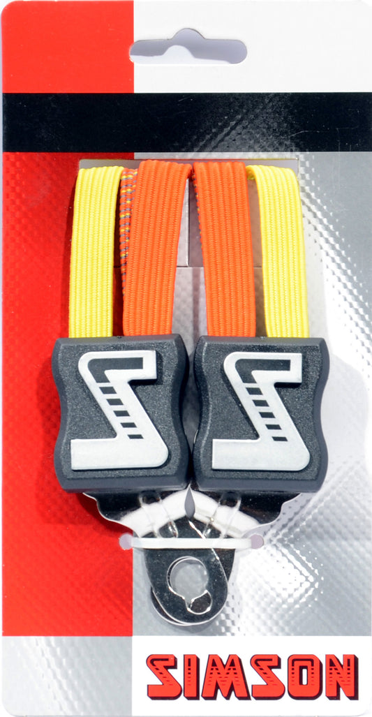 Simson 021347 snelbinder oranje-geel, extra kort 49 cm., 3 binder, univ. plaat, v.a. 20" *