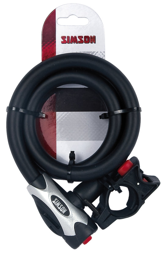 Simson 020841 spiraalslot exellent size L 15 mm. x 100 cm. mat zwart