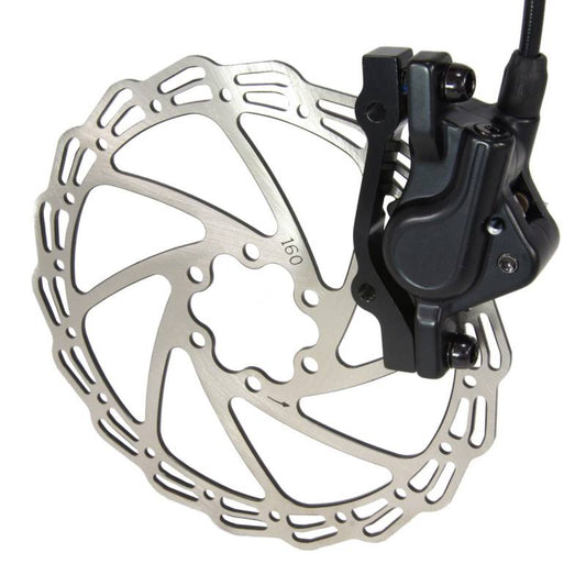 Saccon DH56.L/R850 hydraulic disk brake set zwart rotor 160 mm. L 850 mm./R 1600 mm. kabel.