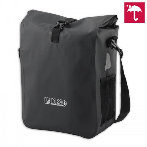 Lynx enkele fietstas Valley XL 21 ltr. zwart tarpaulin waterdicht