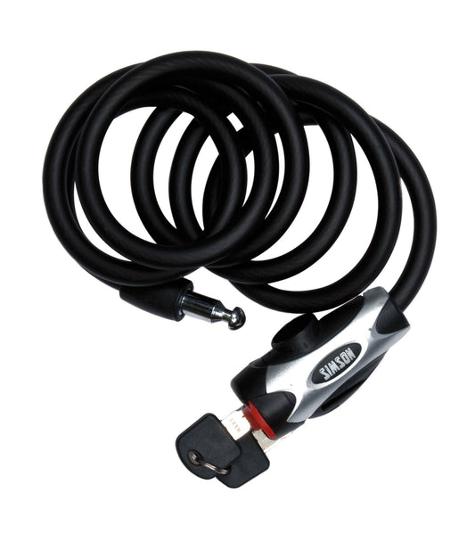 Simson 020840 spiraalslot pro size XXL 12 mm. x 180 cm. mat zwart