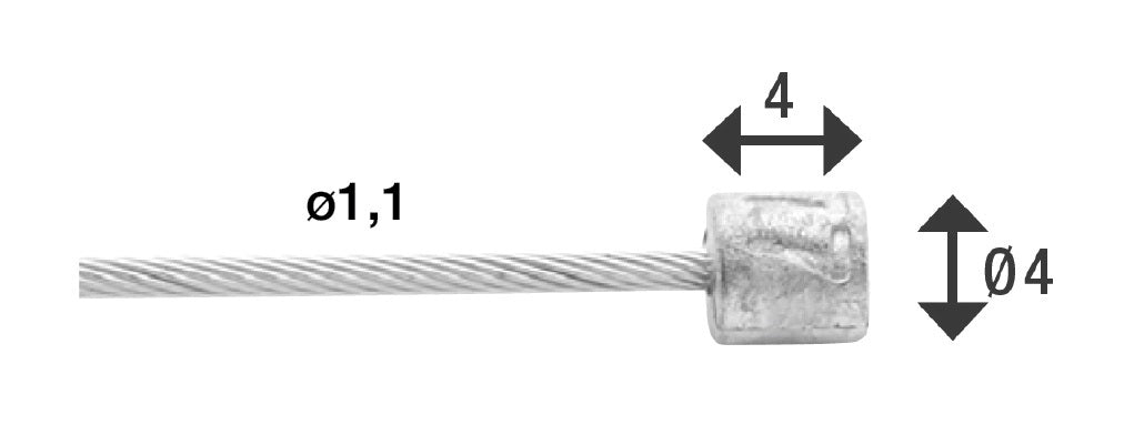 Elvedes 6472RVS-BOX binnenkabel RVS 2.5 m. nippel Ø4x4 (100)