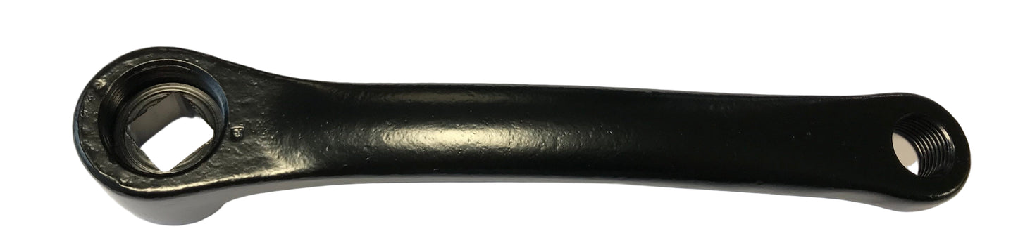 Linker crank 152 mm. staal zwart