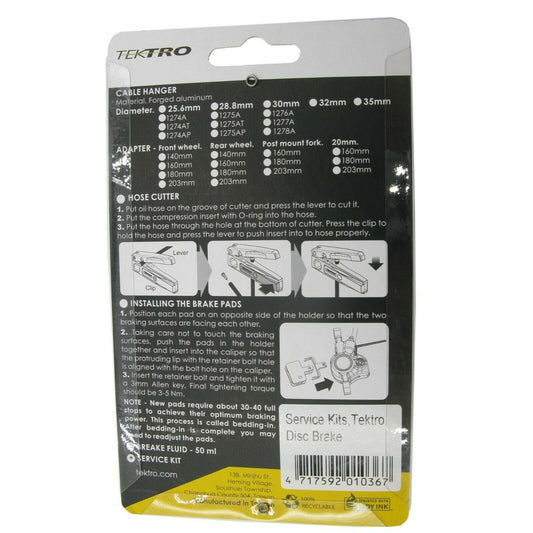 Tektro schijfrem hydraulisch ontluchtingset