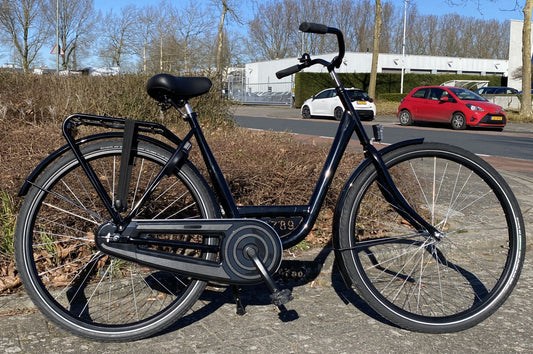 ALDO bedrijfsfiets 28" 55 cm. kleur: zwart (+ Ursus Hopper dubb.+Shimano stuurslot) Alu. uitvoering