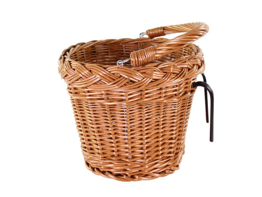 Around rieten fietsmand ovaal