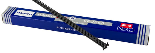 Roveba 'spaak-op-maat' Alpina spaak 13 rvs zwart E-Bike kop 12 extra strong - per stuk