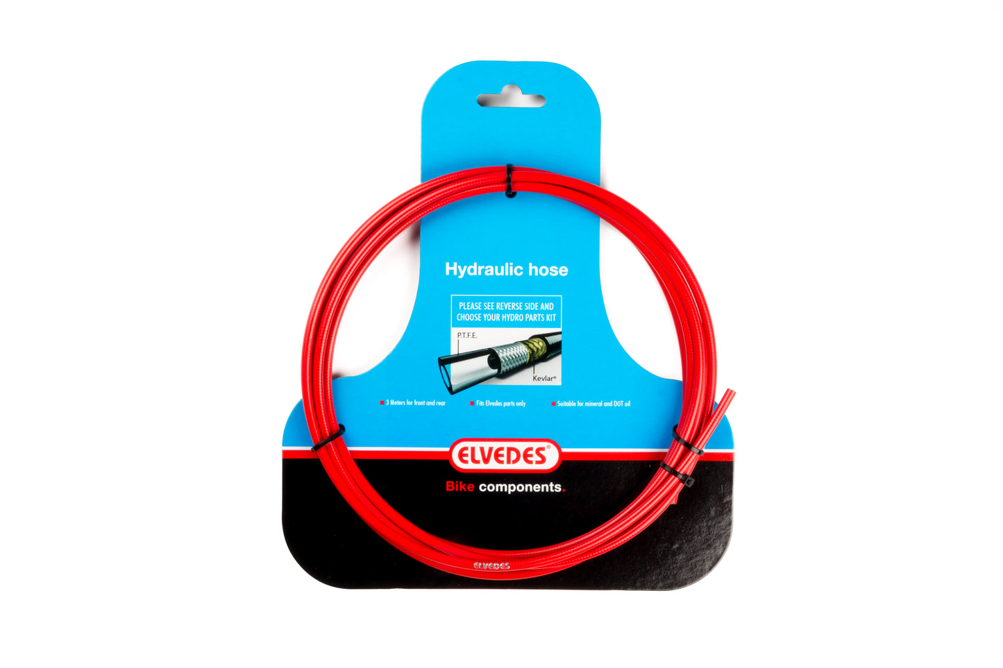 Elvedes 2011008 remslang rood 3 m. Kevlar/PTFE passend Hydro Parts Kit 1,2,3 en 4