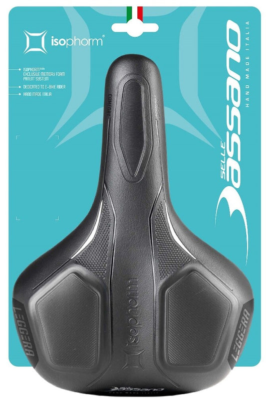 Selle Bassano zadel Leggera Isophorm City zwart heren (kaart)