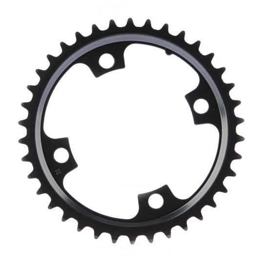 Miranda tandwiel 38T. Bosch Gen1 steek 104 4-gaats met verzet 3/32" staal zwart