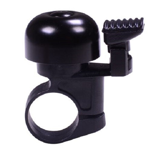 Simson 021229 fietsbel mini 32 mm. zwart vaste kunststof bevestiging