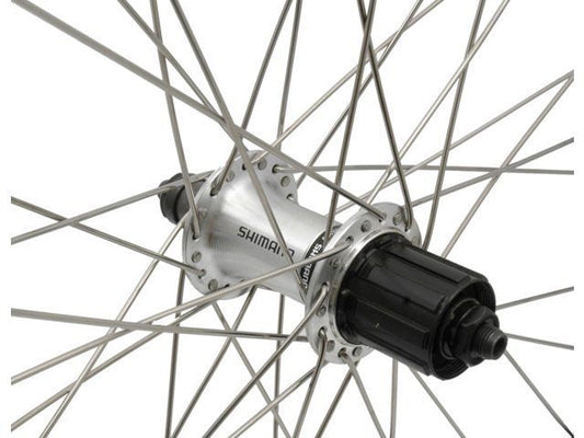 Achterwiel 26" 19-559 ATB alu. ZAC19 Shimano RM40 cassette 8V QR RVS spaak