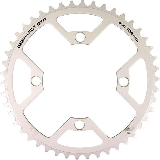 Gebhardt kettingblad 46T 104 mm. 4-arm zilver