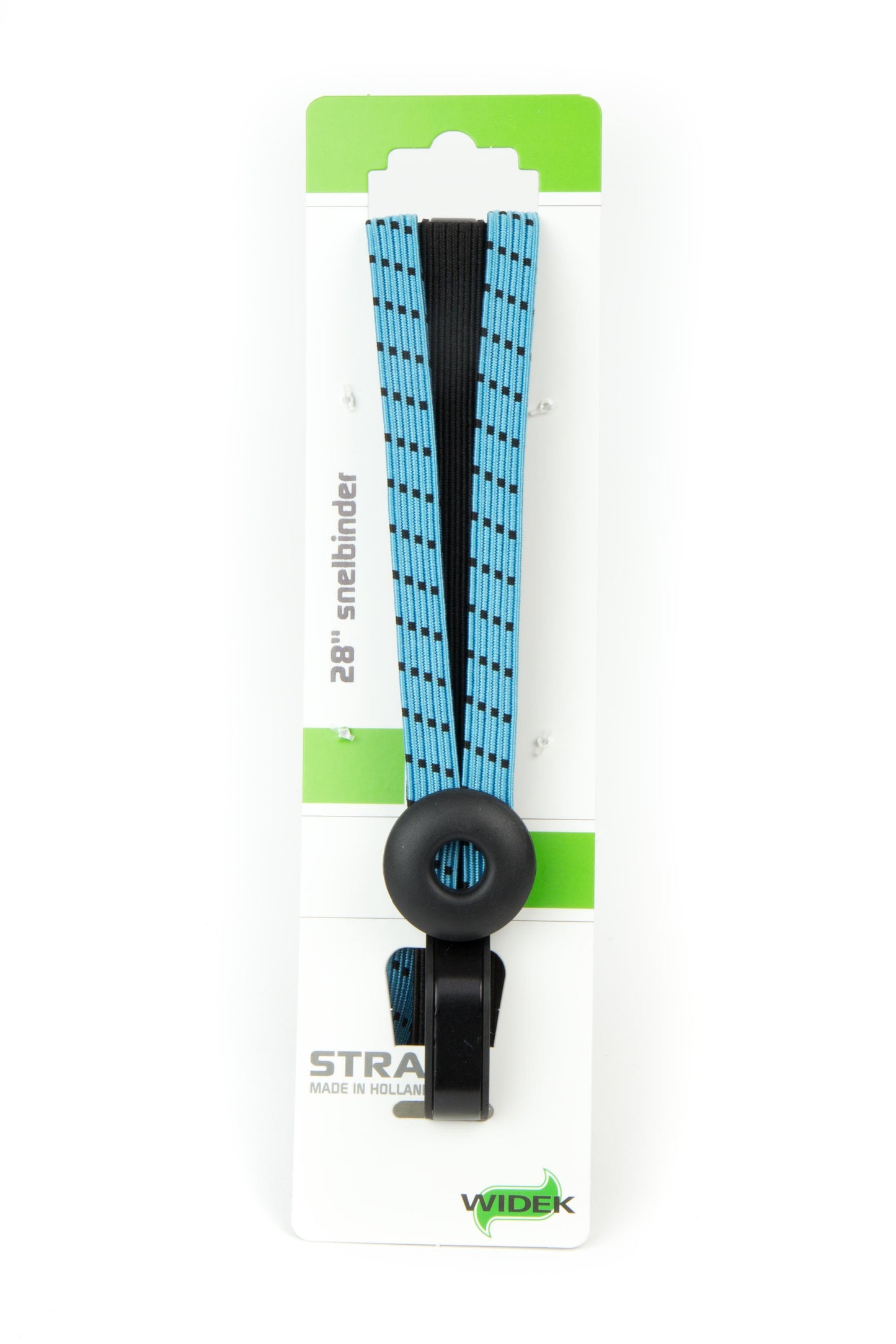 Widek Eye veiligheidsbinder met stalen haken 24/12/12 mm. zwart/babyblauw/babyblauw 191124 op kaart (54 cm.)
