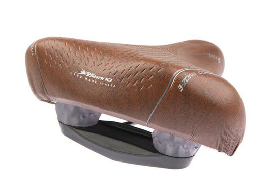 Selle Bassano zadel Volare Big City XXL+ elastomeer bruin