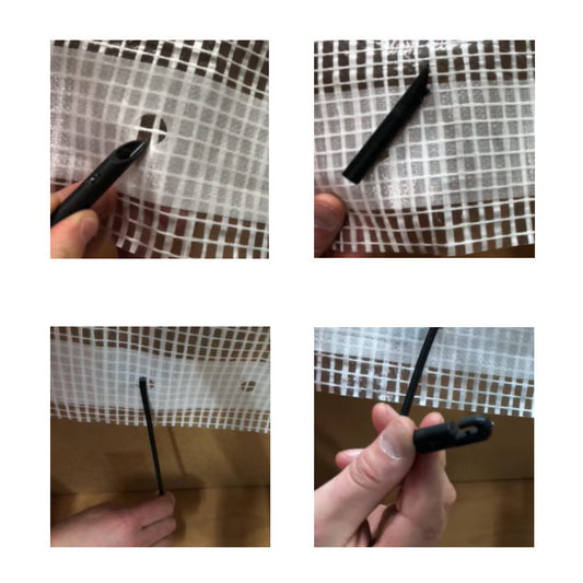 Spinbinder 30 cm. zwart (per 10 stuks)