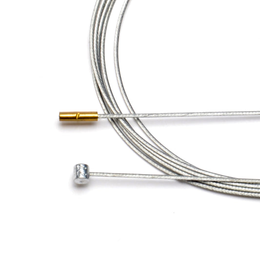 Simson 020958 binnenkabel versnelling 2.25 mtr. S.A. oud + nieuw / Gazelle 2 nippels