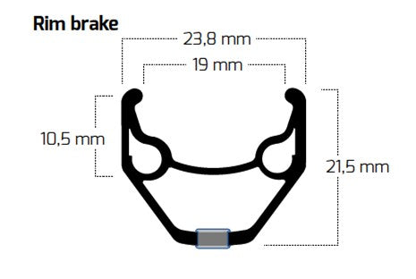 Velg 26' - 14 ZAC2000 26"-559 zwart 36 gts.