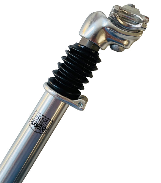 Post Moderne zadelpen verend 'laag' ATB 25.4 zilver