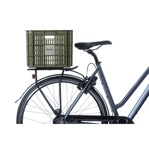 Basil 21160 Crate L fietskrat gerecycled kunststof groot 40L moss green