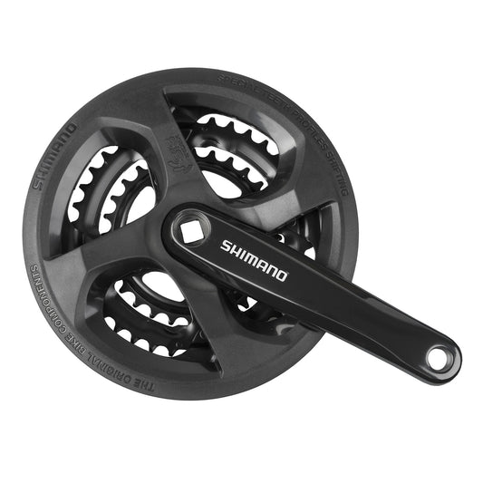 Shimano FC-TY301 Tourney kettingwiel set 6/7/8 spd. 170 mm. 48/38/28 zwart (-6mm diep)