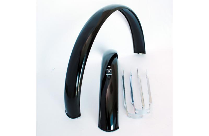 Spatbord set ATB met stangen cpl. zwart 16"