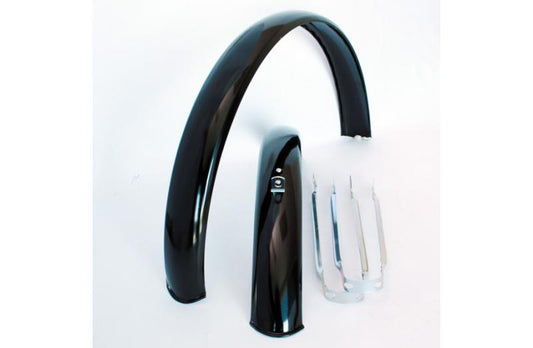 Spatbord set ATB met stangen cpl. zwart 16"