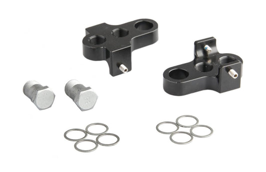 Mirage crankverkorter aluminium T6 met RVS bouten zwart