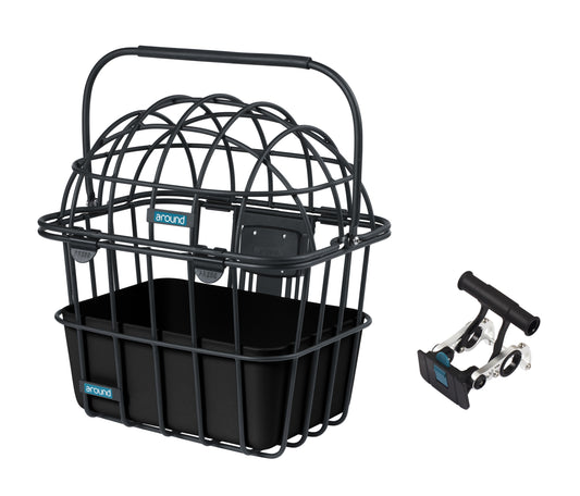 MP dierenfietsmand Luna voorop afneembaar mat zwart