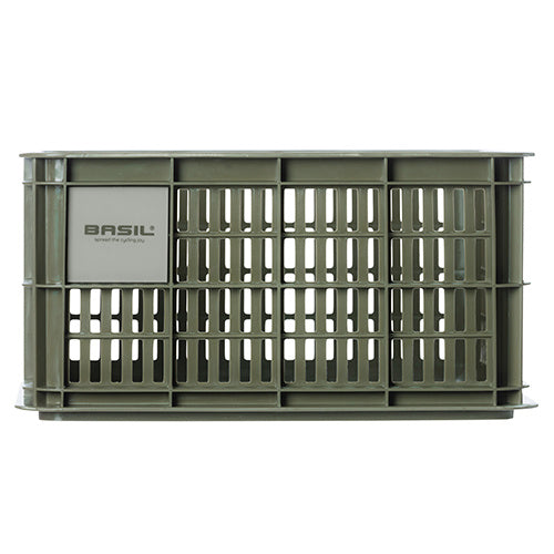 Basil 21112 Crate S fietskrat gerecycled kunststof small 17,5L moss green