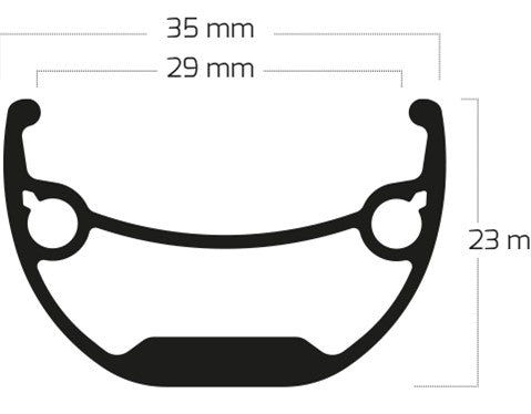 Velg 28' - 14 ANDRA29D 28'-622 aluminium zwart disc (25Cx622)