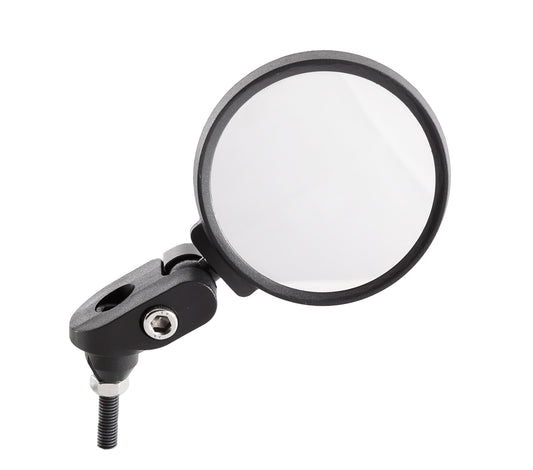 Mirage spiegel rond 6 cm. luxe links of rechts zwart