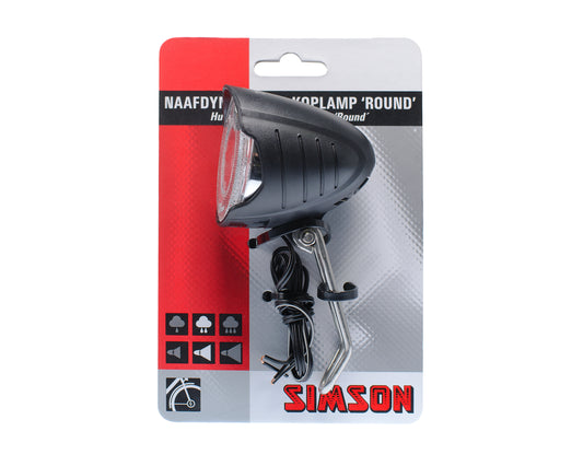 Simson 022004 naafdynamo LED koplamp "Round" 7 LUX