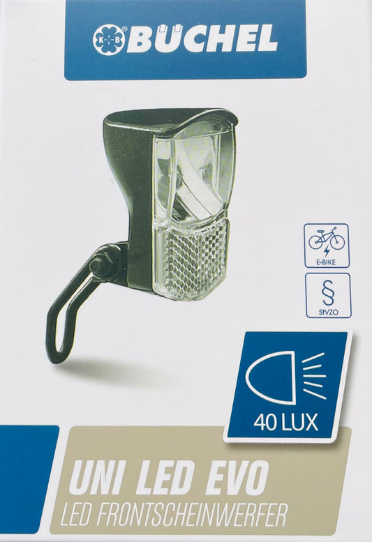 Büchel UNI LED koplamp Evo 40 Lux E-Bike 6-48V