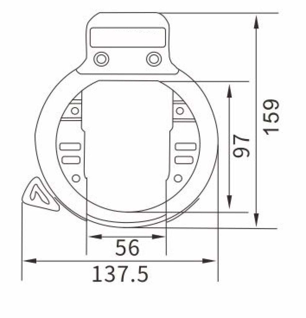 Python ringslot zwaar zwart