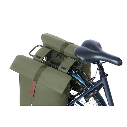 Basil 18375 City dubbele fietstas 28-32L moss green