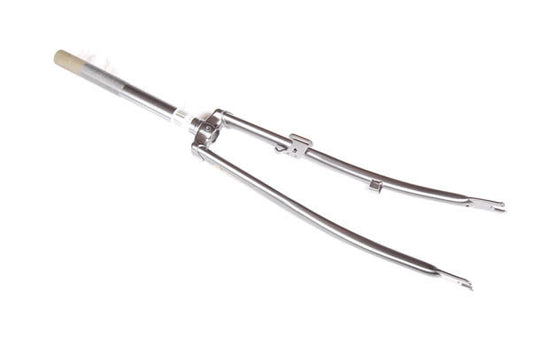 Vork 28" metallic grijs I + trom.nok