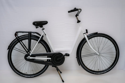 ALDO bedrijfsfiets 28" 55 cm. kleur: wit (+ Ursus Hopper dubb. + Shimano stuurslot) Alu uitvoering