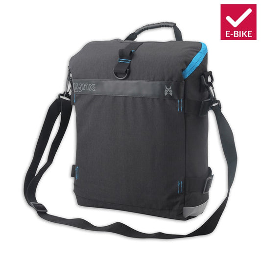 Lynx enkele fietstas Joshua L 15 ltr. zwart waterafstotend