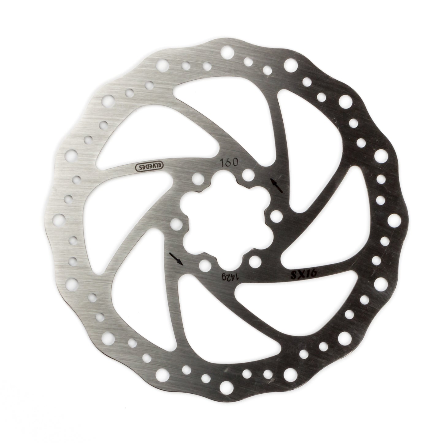 Elvedes 6820 SX16 Rotor 160 mm. stainless + 6 boutjes