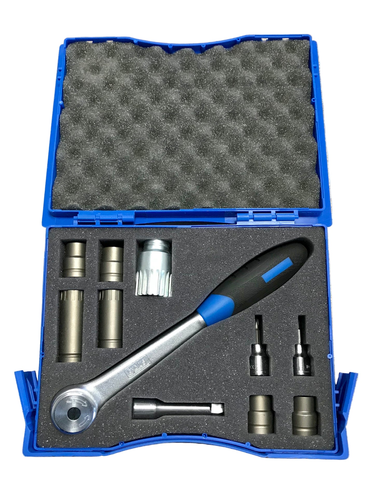 Cyclus 3/8" set met ratelsleutel 10 delig in box