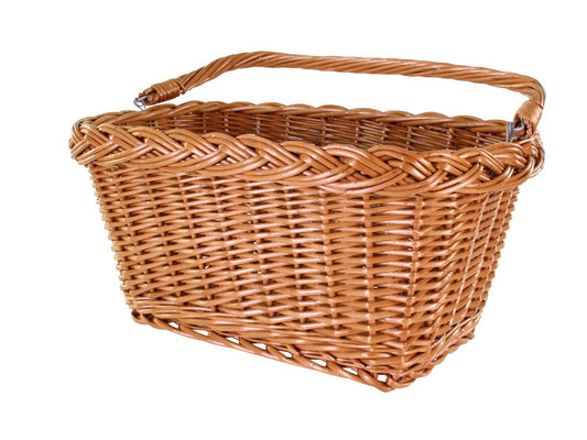 Around rieten fietsmand rechthoekig met buik