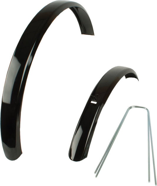 Spatbord set ATB met stangen cpl. zwart 24"