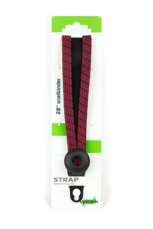 Widek Eye binder 1x24 mm. zwart, 2x12 mm. bordeaux met zwarte stalen platen op kaart (54 cm.)