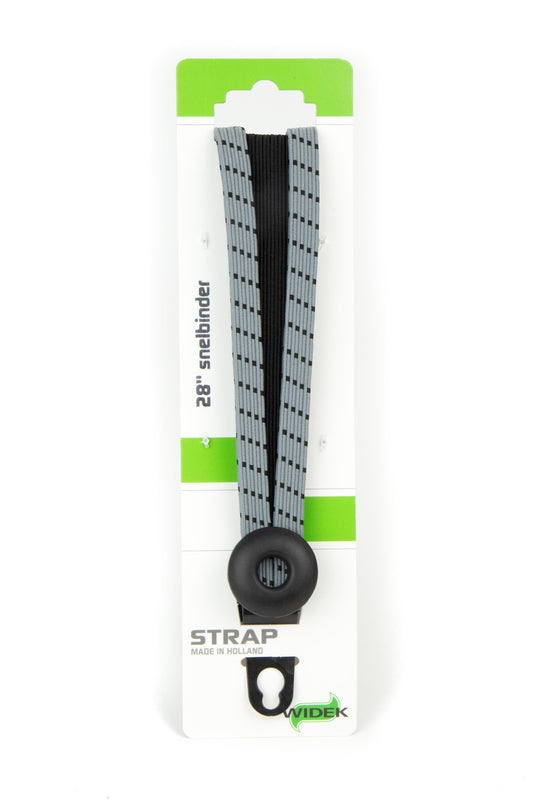 Widek Eye binder 1x24 mm. zwart, 2x12 mm. steengrijs met zwarte stalen platen op kaart (54 cm.)