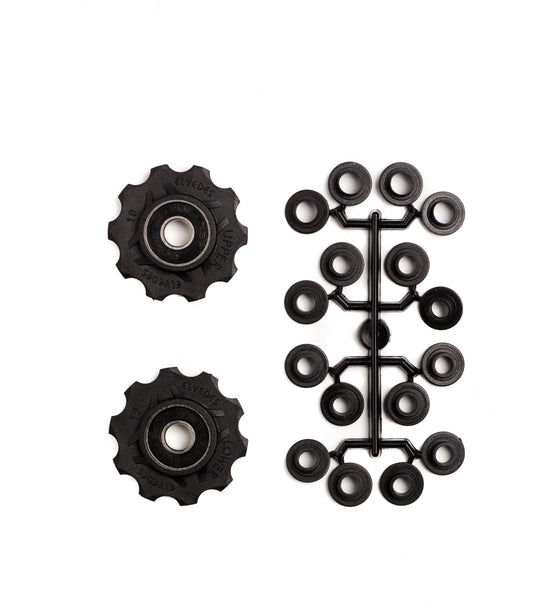 Elvedes CP2017231 derailleurwieltjes 2x10T afgedicht standaard lager + spacers