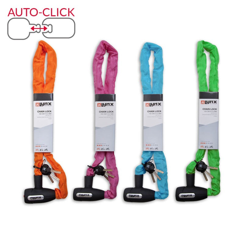 Lynx kettingslot Cityline M85 black eo kleur 5.5 mm. x 85 cm.