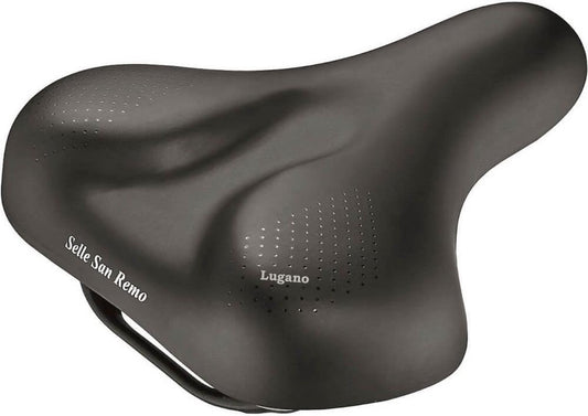 Selle San Remo zadel/oem city/trekking Lugano zwart met handgreep