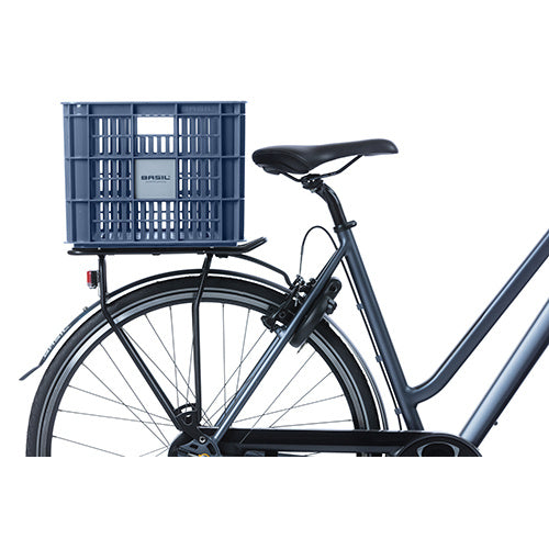 Basil 21159 Crate L fietskrat gerecycled kunststof groot 40L bluestone