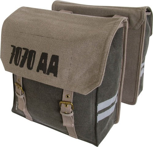 Basil 17356 Boys double bag kids dubbele fietstas canvas 20 liter antraciet